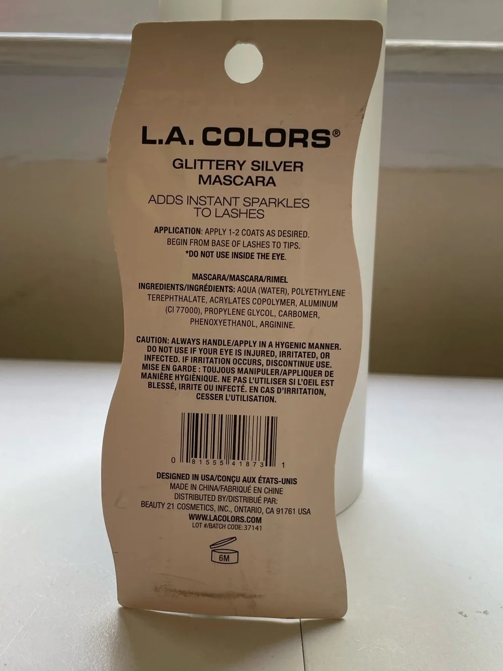 L.A. Colors Glittery Silver Mascara Glitter Lash Makeup NEW Sealed